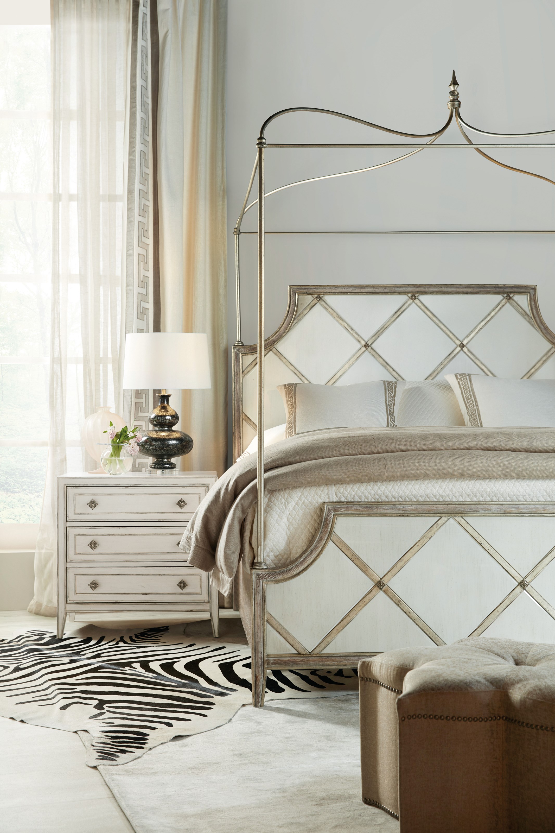 Hamilton Home Sanctuary Transitional King Canopy Bed | Sprintz Furniture |  Bed - Poster